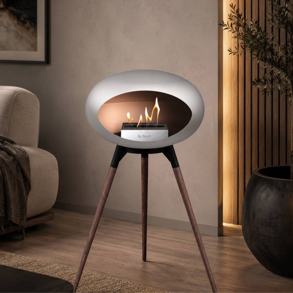 Nickel-Black Bowl Smoked Oak Legs 800256