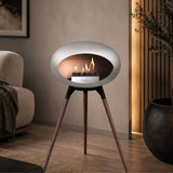 Nickel-Black Bowl Smoked Oak Legs 800256
