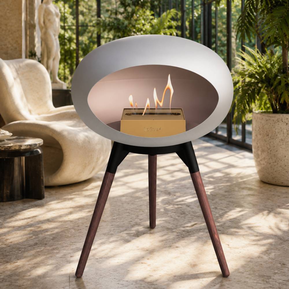 Nickel-Black Bowl Smoked Oak Legs 800259