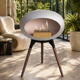Nickel-Black Bowl Smoked Oak Legs 800259