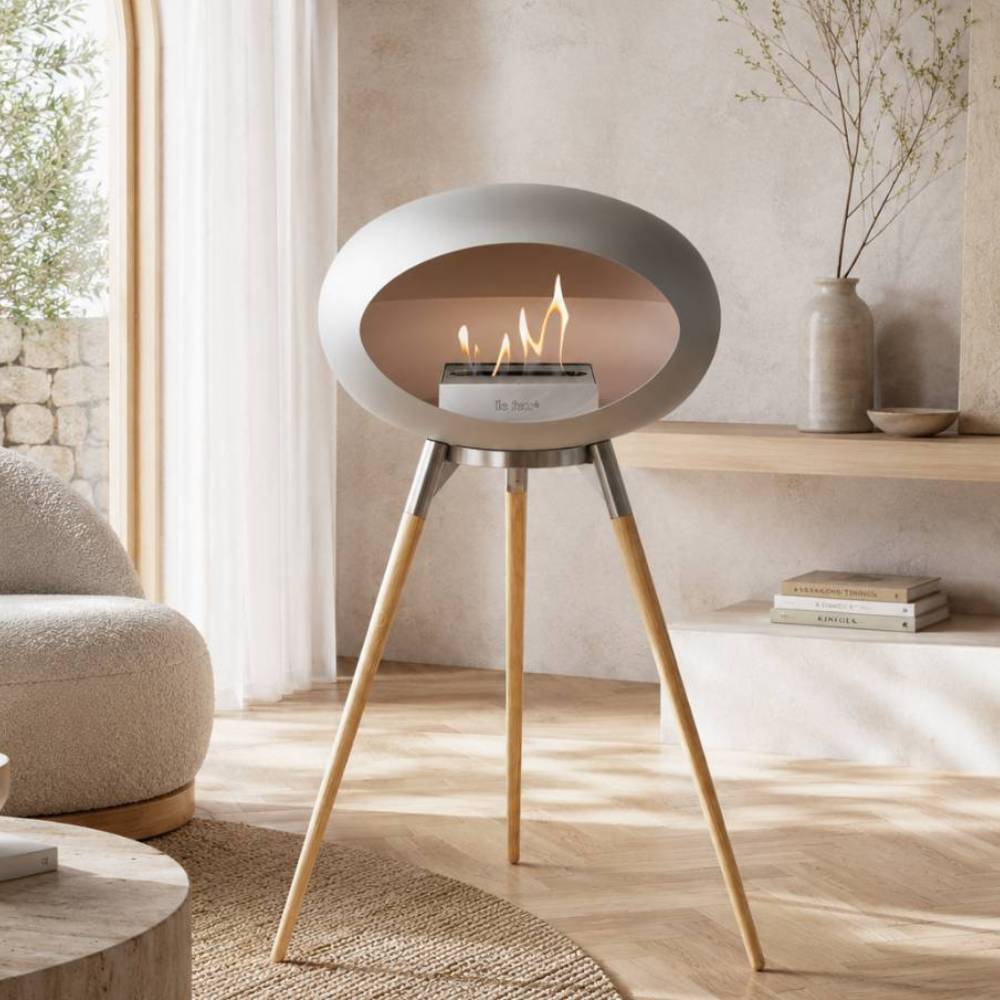 Nickel-Polished Steel Bowl Soaptreated Oak Legs 800249