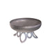 Angled view of the Ohio Flame Liberty Round Steel Fire Pit with Circular Base