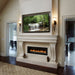 Omega 1106.536 GS Cast Stone Fireplace Mantel Surround in a traditional living room