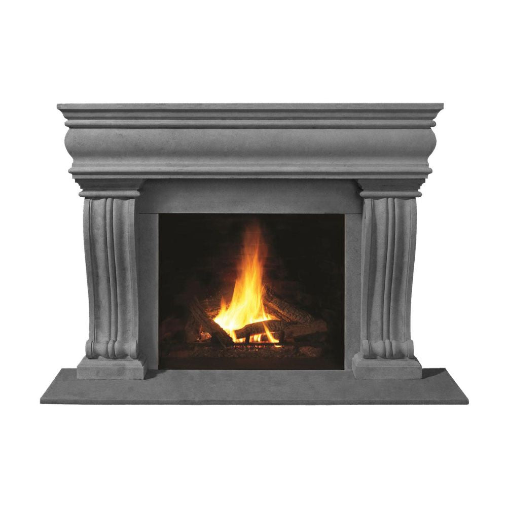 Omega 1106.536 GS Cast Stone Fireplace Mantel Surround in gray