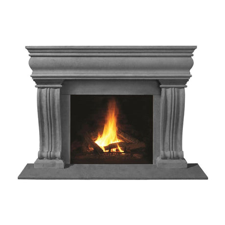 Omega 1106.536 GS Cast Stone Fireplace Mantel Surround in gray