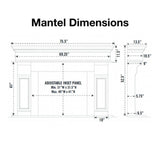 Omega 1110.511 GS Three Piece 75-Inch Cast Stone Fireplace Mantel Surround
