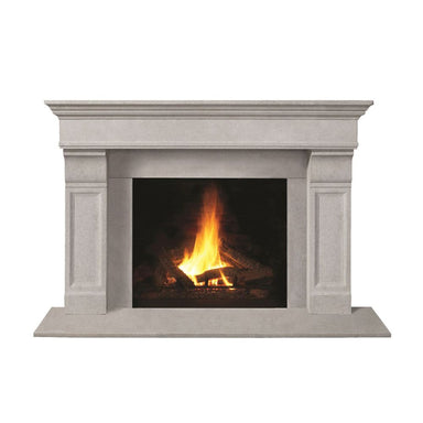 Omega 1110.511 GS 75-Inch Cast Stone Fireplace Mantel Surround in natural color