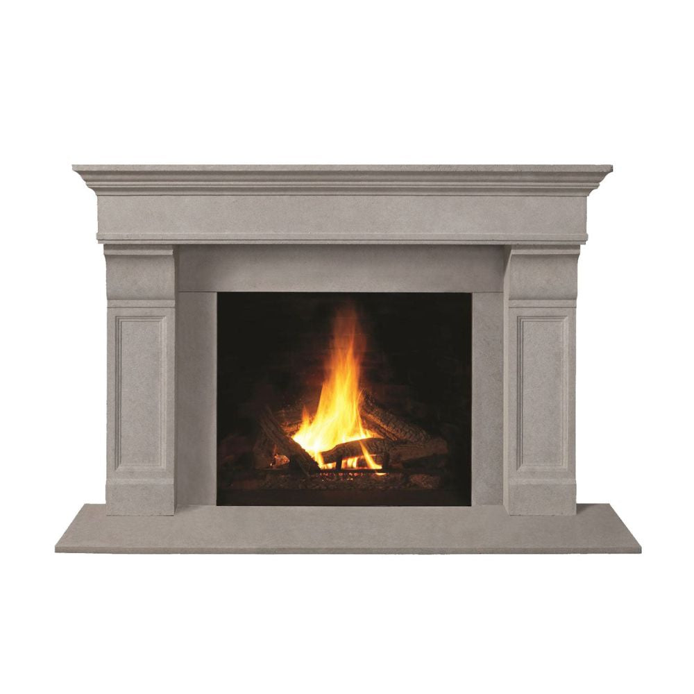 Omega 1110.511 GS Cast Stone Fireplace Mantel Surround in limestone color