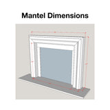 Omega 4115.7 GS Picture Frame Cast Stone Fireplace Mantel Surround Dimensions
