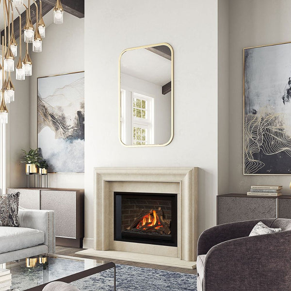 Omega 4115.7 GS Picture Frame Cast Stone Fireplace Mantel Surround in buff