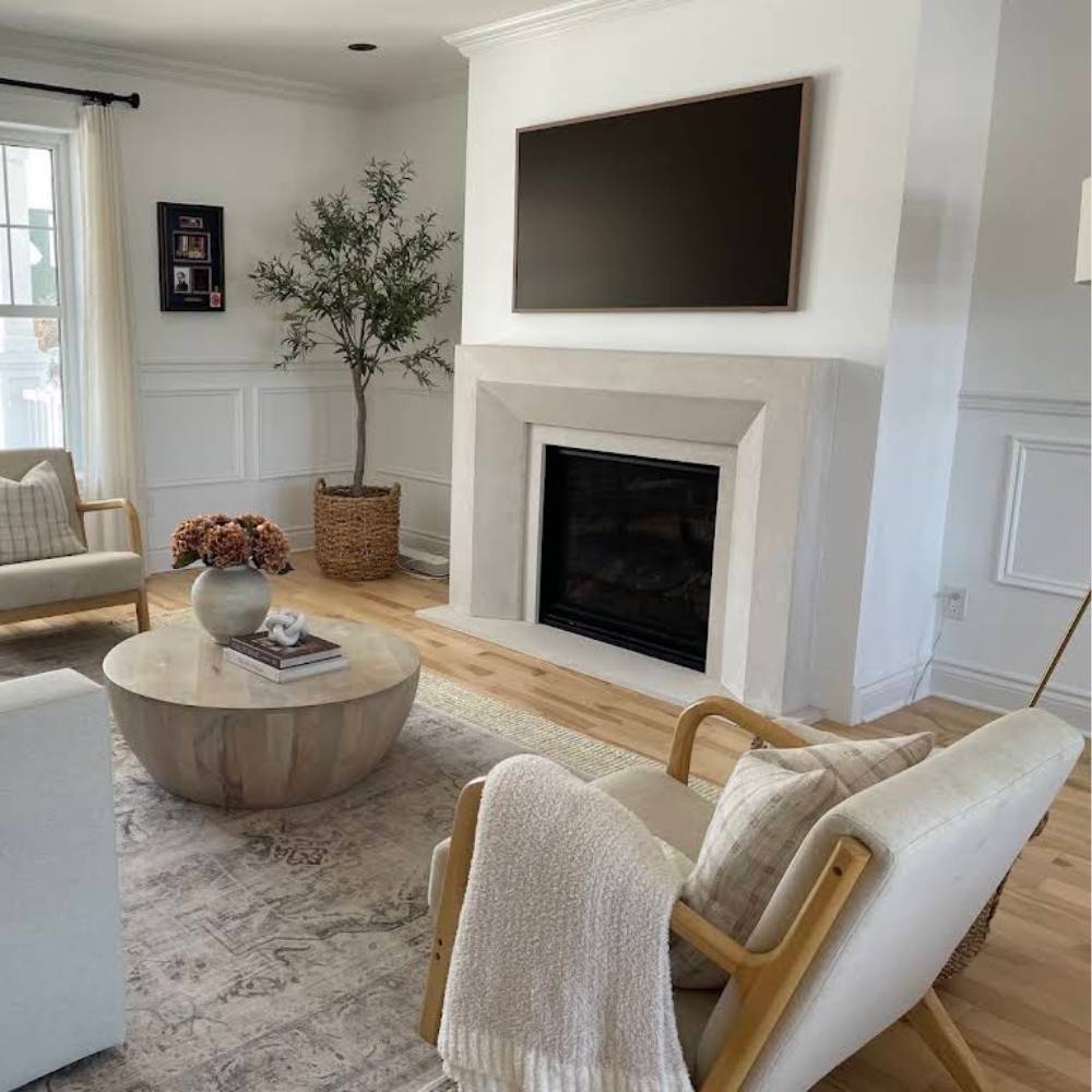 Omega 4143.c Honed Limestone Open Cast in Living Room