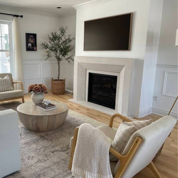 Omega 4143.c Honed Limestone Open Cast in Living Room