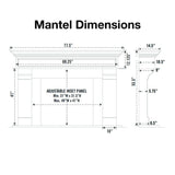 Omega 1111.556 GS 77-Inch Cast Stone Fireplace Mantel Dimensions