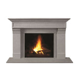 Omega 1111.556 GS 77-Inch Cast Stone Fireplace Mantel Surround in Ash