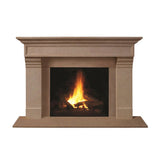 Omega 1111.556 GS 77-Inch Cast Stone Fireplace Mantel Surround in Chocolate