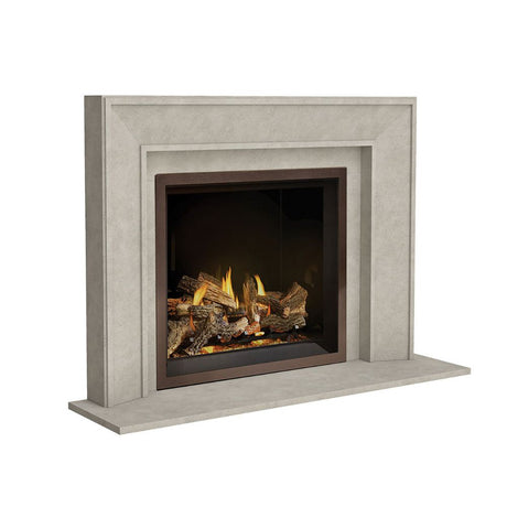Omega 4116.8 GS Picture Frame Cast Stone Fireplace Mantel Surround in natural finish