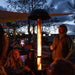 patiofyre metro jetlamp pellet patio heater on a restaurant patio