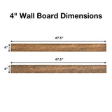 4" Pearl Mantels Honey Roast Wall Board Dimensions