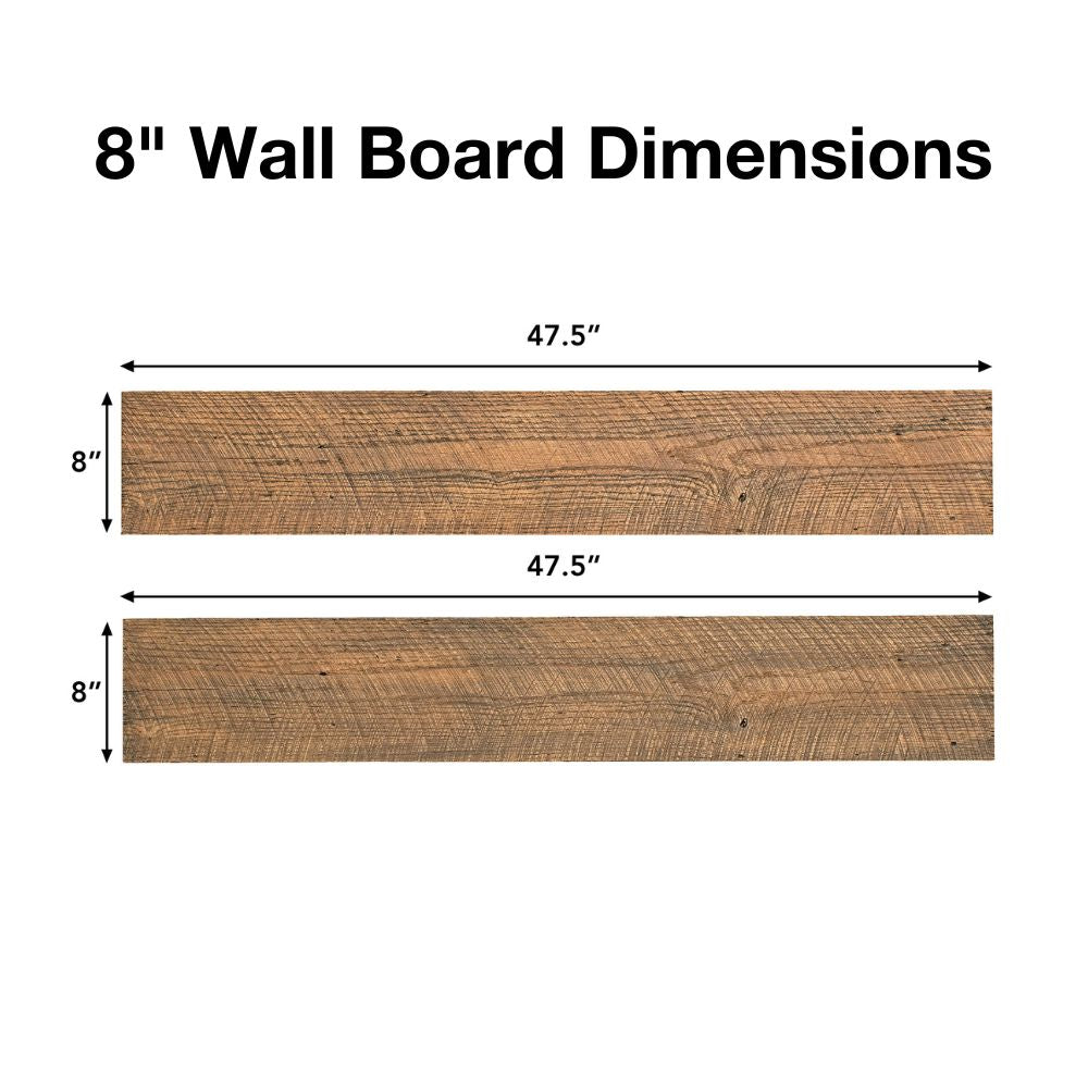 8" Pearl Mantels Honey Roast Wall Board Dimensions