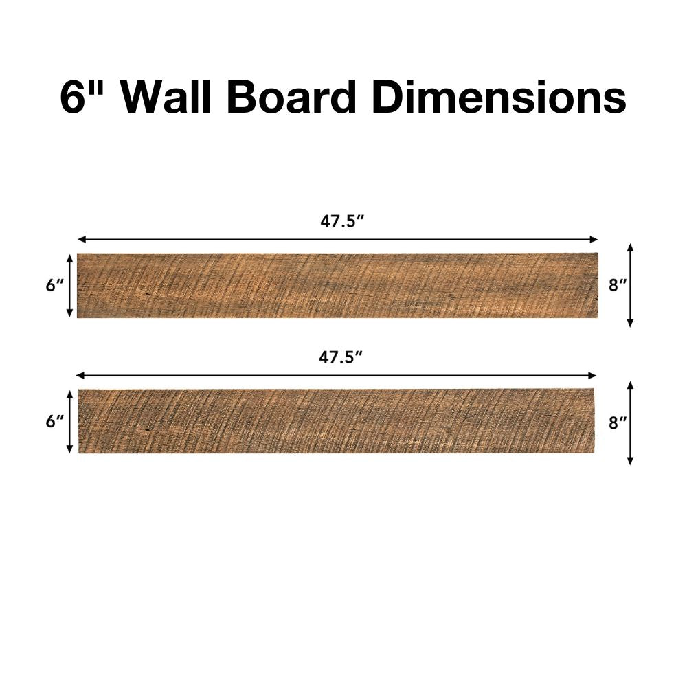 6" Pearl Mantels Honey Roast Wall Board Dimensions