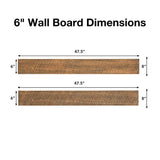 6" Pearl Mantels Honey Roast Wall Board Dimensions