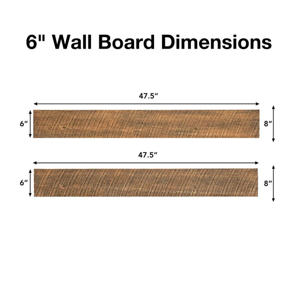 6" Pearl Mantels Honey Roast Wall Board Dimensions