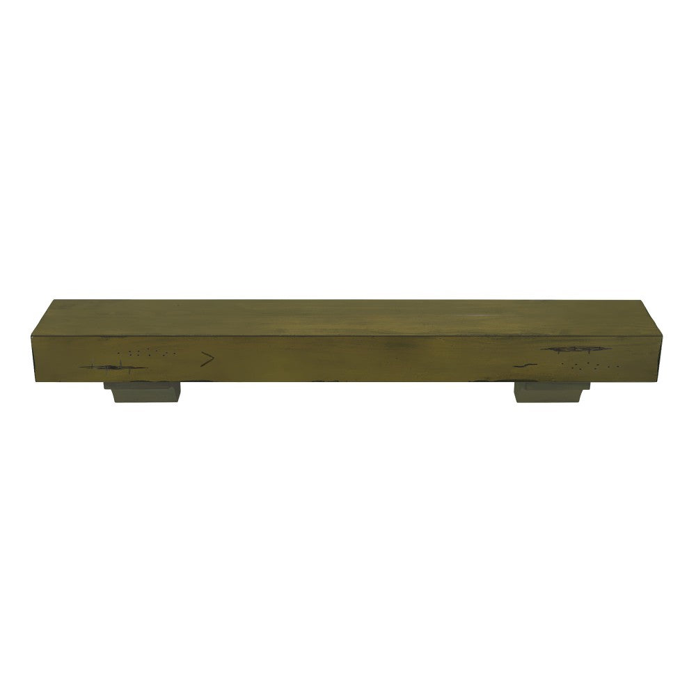 Pearl Mantels Shenandoah Wood Mantel Shelf in Dune Distressed Finish (Top View)