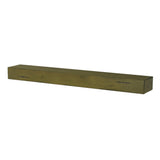 Pearl Mantels Shenandoah Wood Mantel Shelf in Dune Distressed Finish Without Corbels (Angled View)