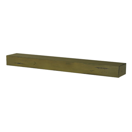 Pearl Mantels Shenandoah Wood Mantel Shelf in Dune Distressed Finish Without Corbels (Angled View)