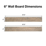 6" Pearl Mantels Tranquility Non-Combustible Wall Board Dimensions