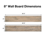 8" Pearl Mantels Tranquility Non-Combustible Wall Board Dimensions