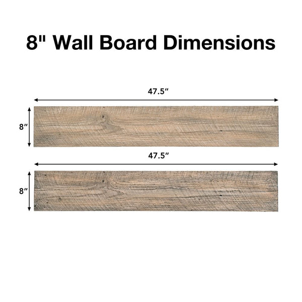 8" Pearl Mantels Tranquility Non-Combustible Wall Board Dimensions