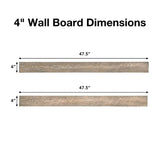 4" Pearl Mantels Tranquility Non-Combustible Wall Board Dimensions