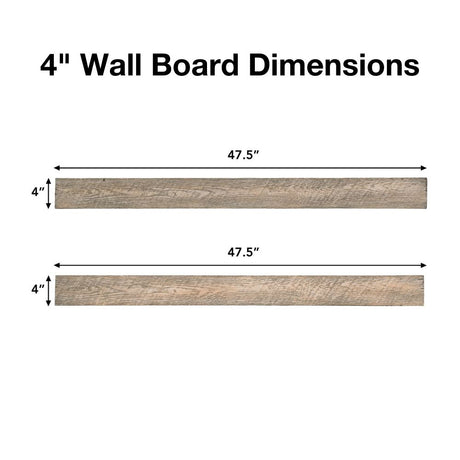 4" Pearl Mantels Tranquility Non-Combustible Wall Board Dimensions