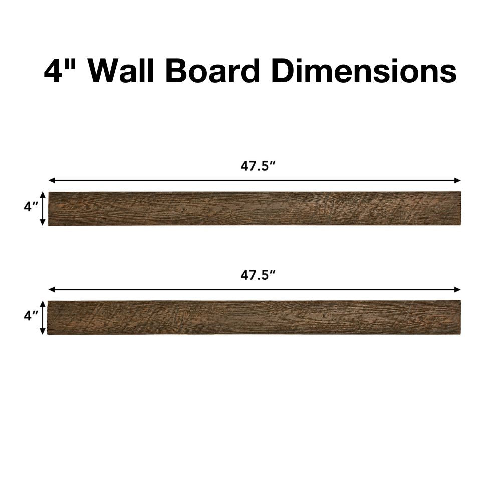 4" Pearl Mantels Woodland Non-Combustible Wall Boards