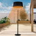 paragon outdoor sol electric heater in black near a pergola