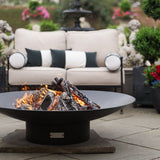 Seasons Fire Pits Concave Round Steel Fire Pit at Outdoor Place