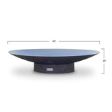 Seasons Fire Pits Concave Round Steel Fire Pit in 36-Inch