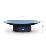 Seasons Fire Pits Concave Round Steel Fire Pit in 72-Inch