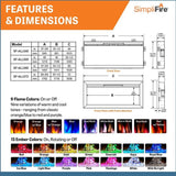 Simplifire Allusion Slim Electric Fireplace Specs