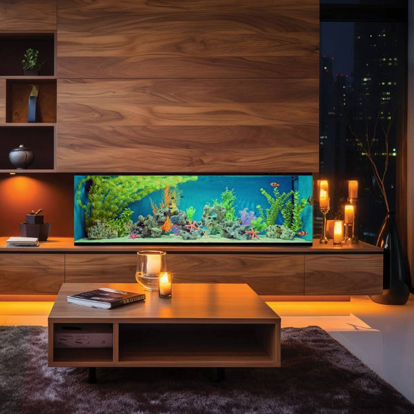 Solution Fires TrueFlame 150 3DX In Living Room - Aquarium Mode