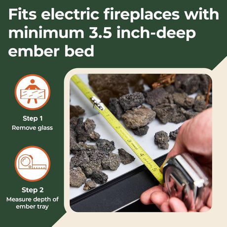 SotaFlame Premium Real Wood Log Set for Linear Electric Fireplaces Installation