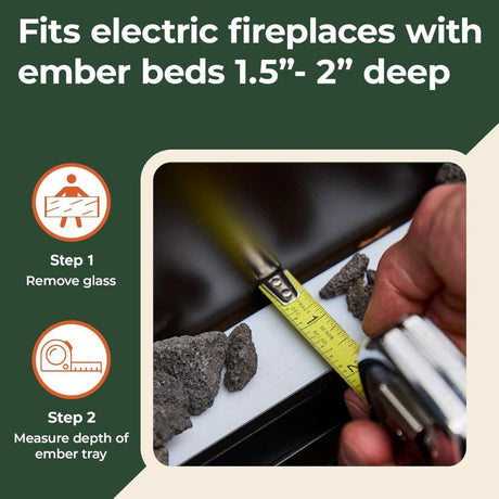 SotaFlame Premium Real Wood Log Set for Slim Linear Electric Fireplaces Installation