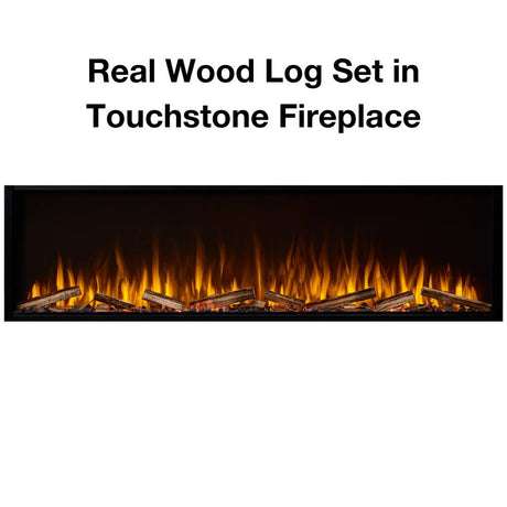SotaFlame Premium Real Wood Log Set in Touchstone Fireplace