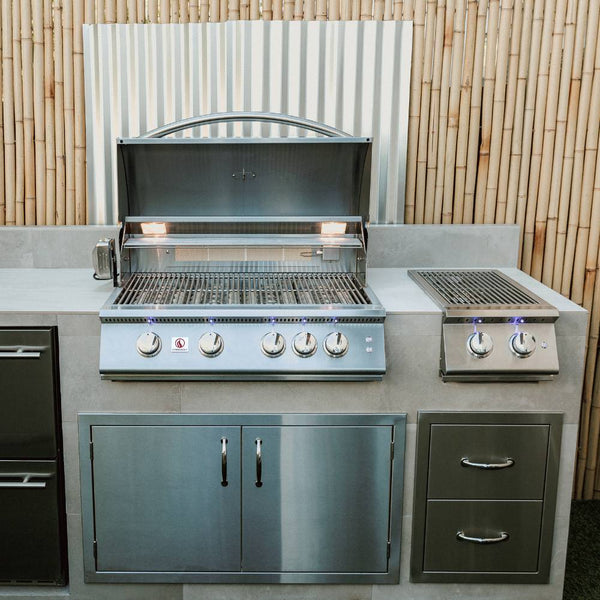 Summerset Sizzler PRO 32 in Outdoor Area with Cover Open