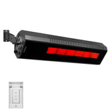 SunStar Glass Black Powder Coated Infrared Gas Heater with 3 Position Switch