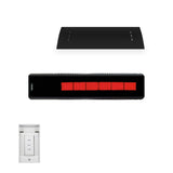 SunStar Glass Fixed Ceiling Mounted 2-Stage Infrared Gas Heater in Black Powder Coat with 3 Position Switch