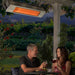 Enjoying a glass of wine under the Sunpak S25 Stainless Steel Infrared Gas Heater