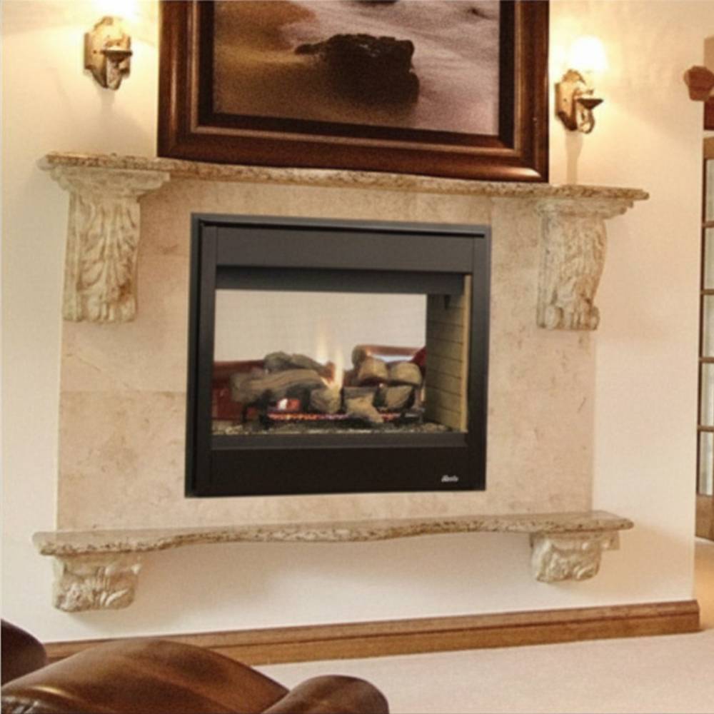 Superior DRT40ST See-Through Direct Vent Gas Fireplace in Living Room