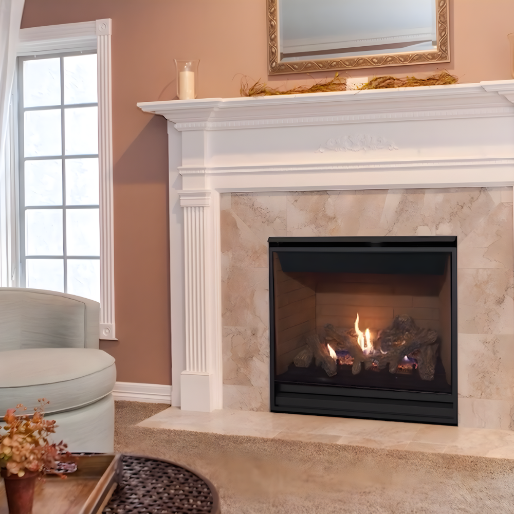 Superior DRT3000 Series Traditional Direct Vent Gas Fireplace in Living Room